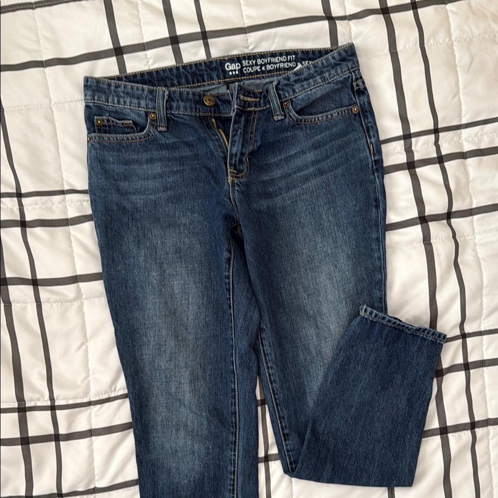 GAP Blue Boyfriend Jeans with Relaxed Fit